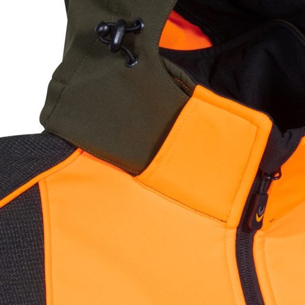 Κυνηγετικό Ελαστικό Softshell Jacket Cofra Seewald clay brown/black/orange - Image 4