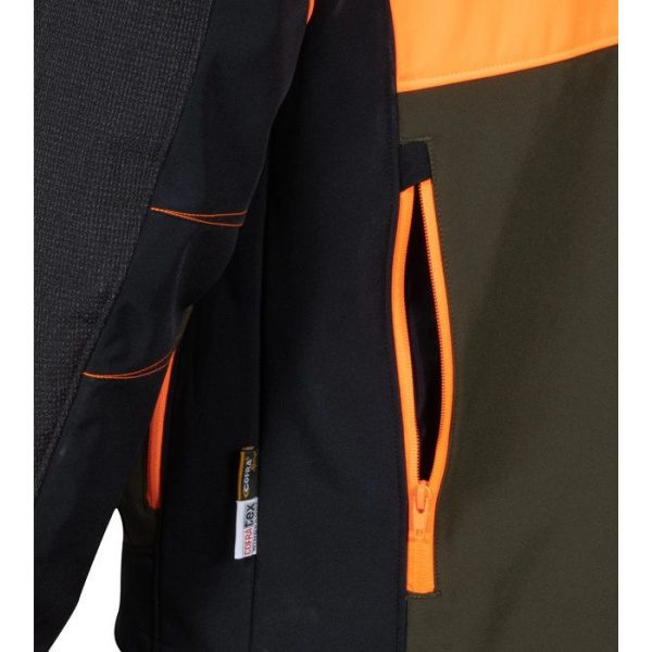 Κυνηγετικό Ελαστικό Softshell Jacket Cofra Seewald clay brown/black/orange - Image 6