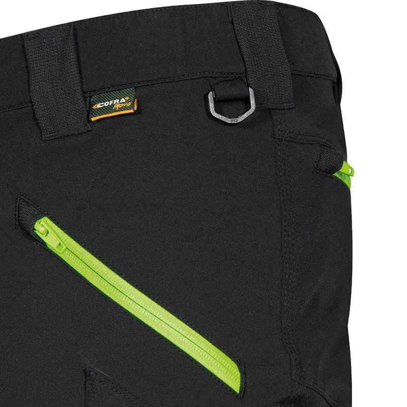 Κυνηγετικό Παντελόνι Ελαστικό 4-way stretch Cofra Velten black/lime - Image 4