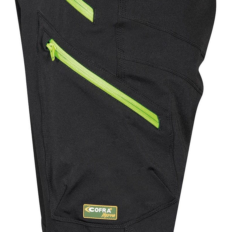 Κυνηγετικό Παντελόνι Ελαστικό 4-way stretch Cofra Velten black/lime - Image 5