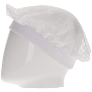 Σκούφος μαγειρικής με δίχτυ Valento Croissant λευκός