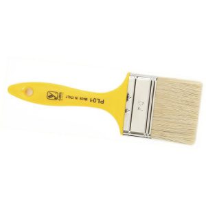 Πινέλα ιταλίας PL01 μονά επαγγελματικά λευκή τρίχα Νο50 - 2