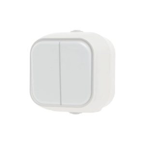 GEYER Διακόπτης a/r διπλός IP54 H2-B220M-W λευκός