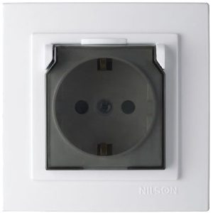 GEYER Πρίζα σούκο με καπάκι nilson 24111020