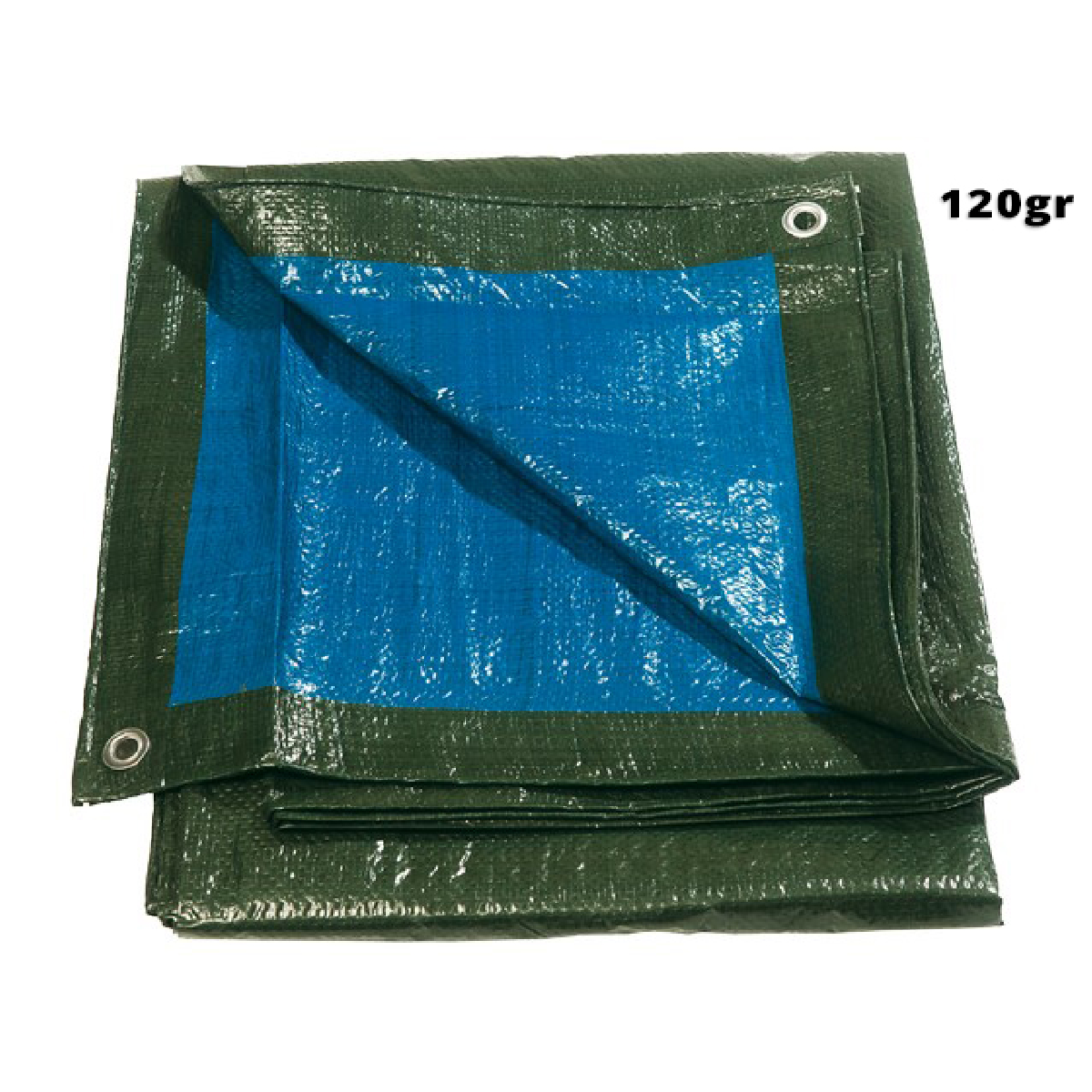 Μουσαμάδες 120gr 2 * 3m μπλε/πράσινοι αδιάβροχοι με κρίκους