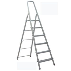 Σκάλα οικιακή αλουμινίου 5+1 σκαλιά ύψος: 1,40m.
