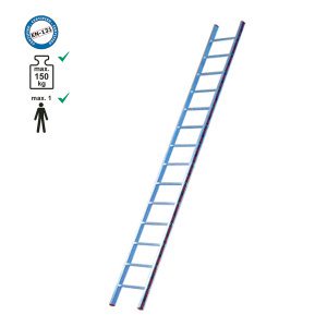 Σκάλα επαγγελματική αλουμινίου μονή - 09 σκαλιά ύψος: 2,50m.