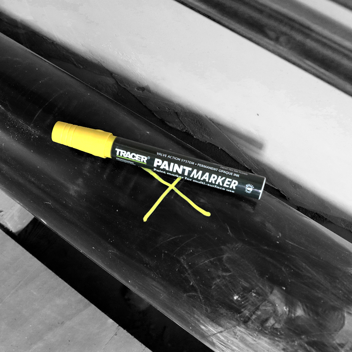 TRACER Μαρκαδόρος ανεξίτηλος βαρέως τύπου κίτρινος APTM1 - Image 3