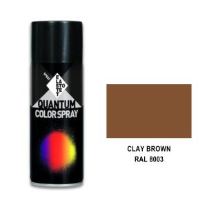 Σπρέι καφέ ανοιχτό γυαλιστερό clay brown Quantum RAL 8003 - 400ml