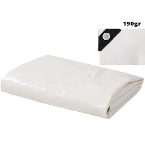 Μουσαμάδες 190gr 3 * 4m λευκοί αδιάβροχοι με κρίκους