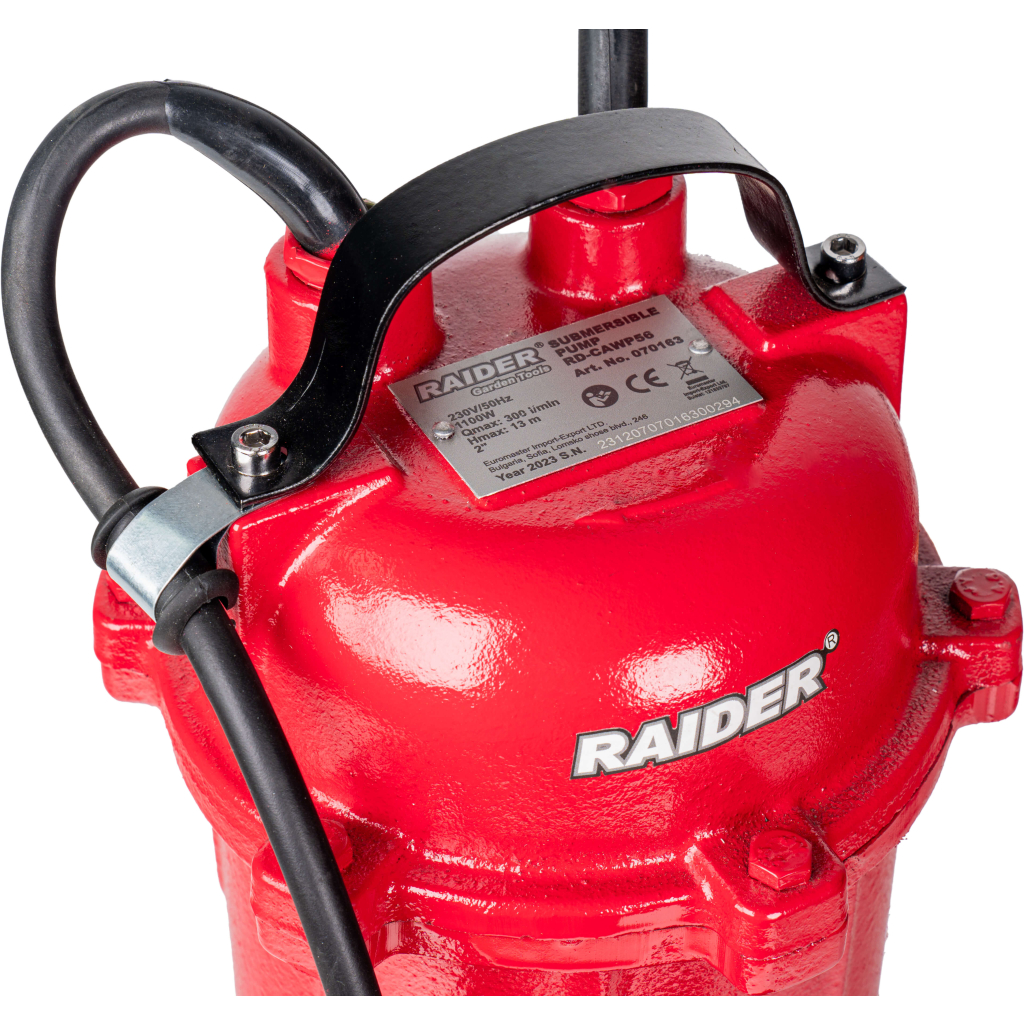 RAIDER Αντλία υποβρύχια μαντεμένια ακάθαρτων με κοπτήρα RD-CAWP56 1.1kW300L/m.13m 070163 - Image 3