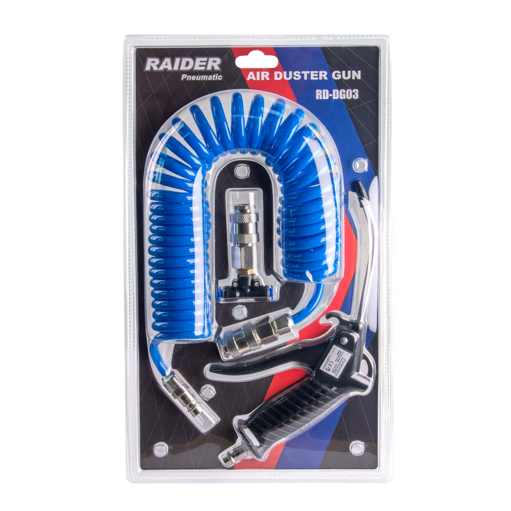 RAIDER Πιστόλι αέρος με λάστιχο σπιράλ 5m & βαλβίδα RD-DG03 089803 - Image 2