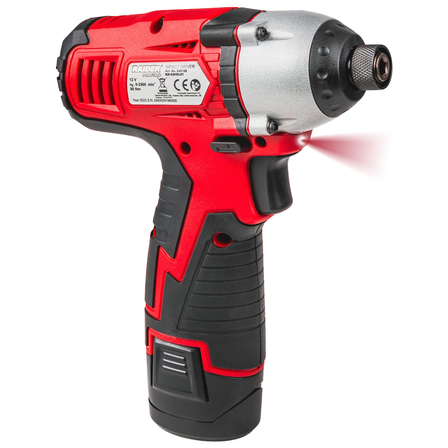 RAIDER Σετ Δραπανοκατσάβιδο & Παλμικό κατσαβίδι 12V 2х1.5Ah RD-CDIDL01 030158 - Image 4