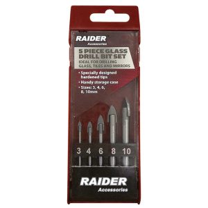 RAIDER Τρυπάνι γυαλιού σετ 5τεμ 3-10ΜΜ 157798