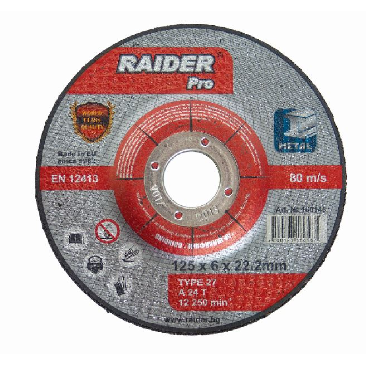 RAIDER Τροχός λείανσης Pro 180*6*22.2mm 160146