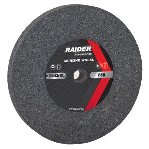 RAIDER Πέτρα λείανσης γκρι χοντρή Φ150 Ρ80 165120