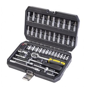 TOP MASTER Κασετίνα καρυδάκι CR-V 1/4 σετ 46τεμ 339203