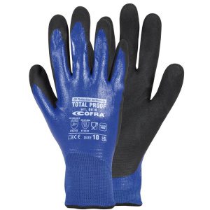 Αδιάβροχα Γάντια Νιτριλίου Cofra Total Proof blue/black