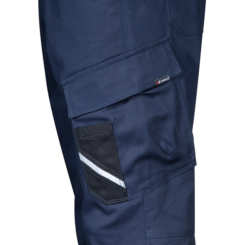 Παντελόνι Εργασίας Βαμβακερό Ελαστικό Cofra Vidago navy/black - Image 2